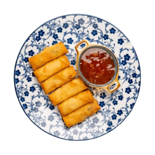 2 hausgemachte Frühlingsrollen