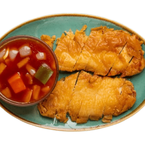 Hühnerfleisch Mango-Püree