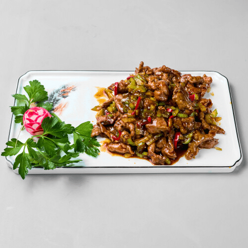 Zartgebratenes Rindfleisch (pikant)