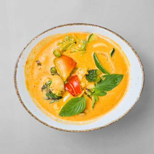 Thai Kartoffelcurry mit Kürbis und Erdnüssen