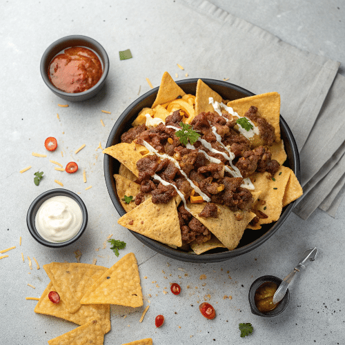 Nachos mit Fleisch