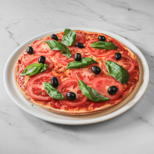 Pizza Frische Tomaten und Mozzarella