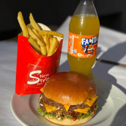 Plain double Chili Cheese Burger menü