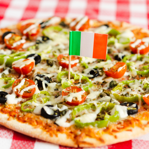 Pizza Alfredo (italienische Flagge)