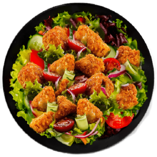 Salat mit Panko Nuggets