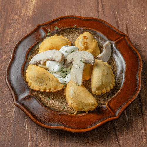 Wareniki mit Kartoffeln und Pilzen (vegetarisch)