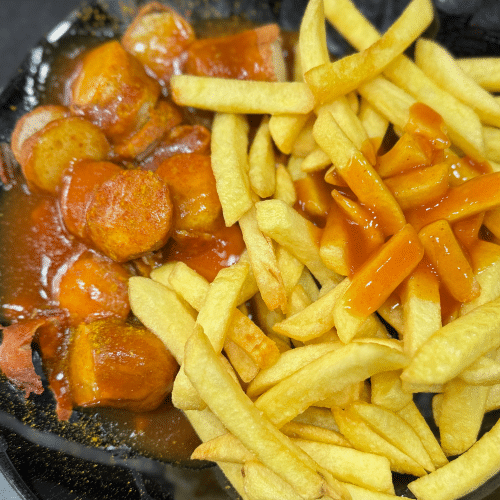 Currywurst aus Putenfleisch