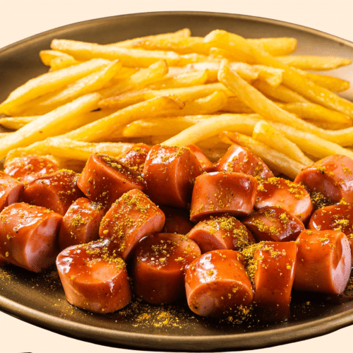 Currywurst mit Pommes