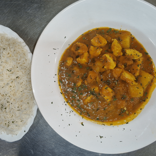 Chicken Vindaloo (scharf) mit Reis