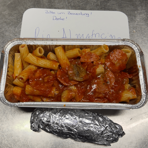 Pasta all'Amatriciana (scharf)