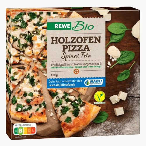 Rewe Bio Holzofen Pizza Spinat-Feta 410g