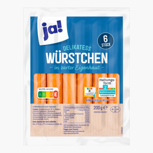 Ja! Delikatess-Würstchen 200g