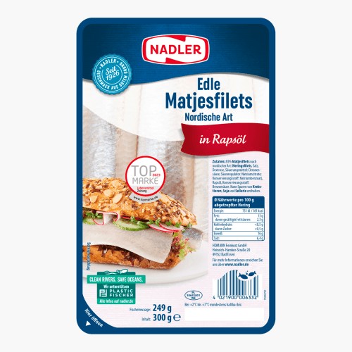 Nadler Edle Matjesfilets in Rapsöl 300g