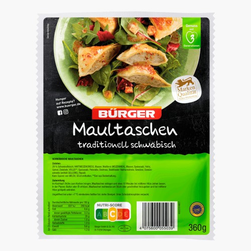 Bürger Maultaschen Traditionell Schwäbisch 360g