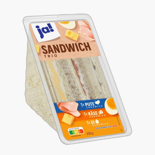 Ja! Sandwich Trio Pute Käse Ei 220g