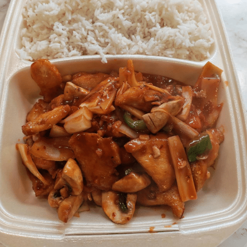 Hühnerbrust nach Szechuan-Art (scharf)