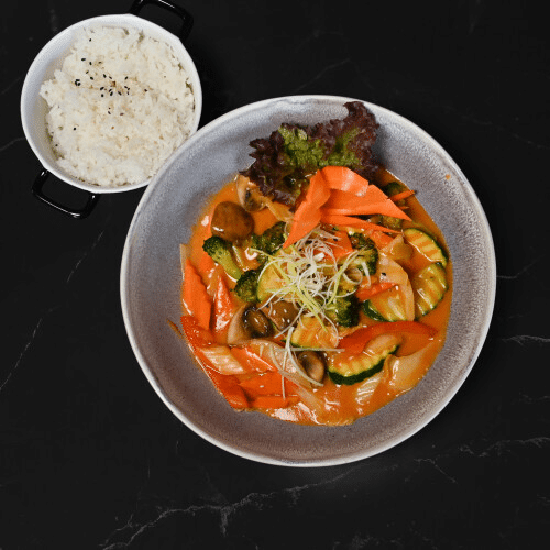 Curry mit Reis - Rind