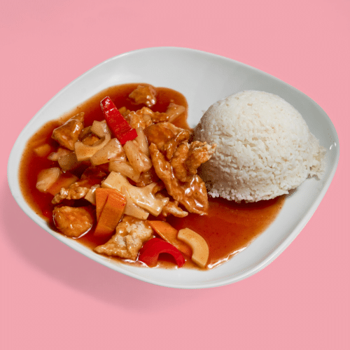 Hühnerfleisch doppelt frittiert Süß-Sauer