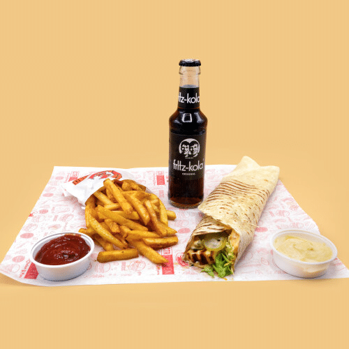 CTR Halloumi Wrap Menü (vegetarisch)