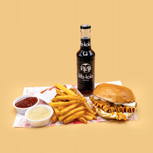 Garlic Halloumi Burger Menü (vegetarisch)