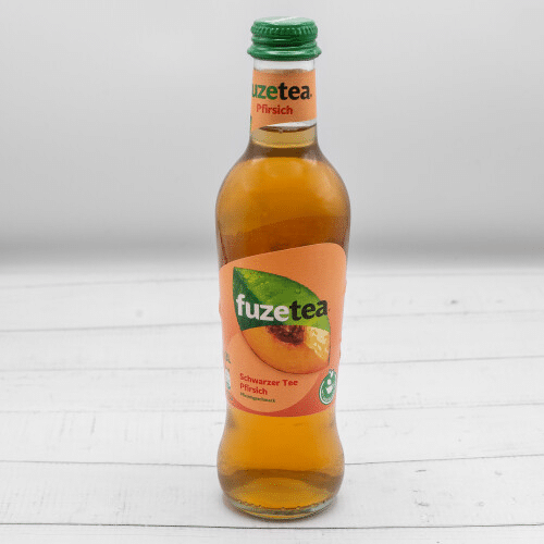 Fuze Tea Schwarzer Tee Pfirsich 0,3l Glasflasche