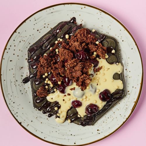 Brownie Hot Cherry Waffle