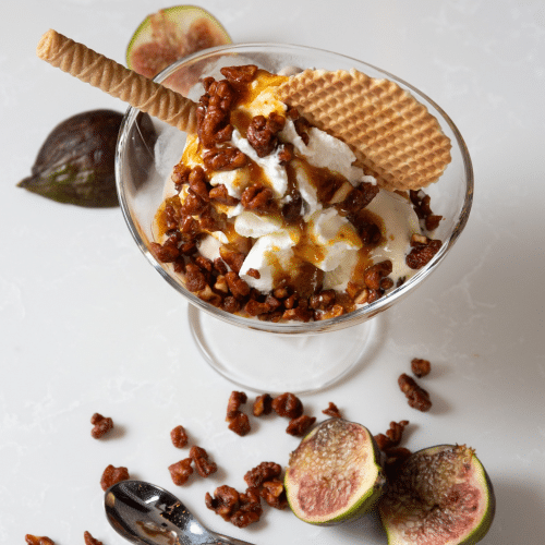 Eisbecher Walnuss Feige