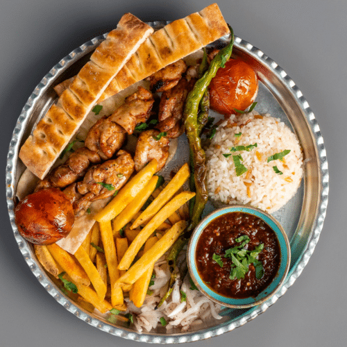 Marinierter Lammfleischspieß