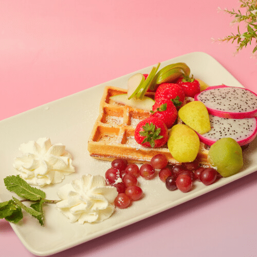 Waffel Obst