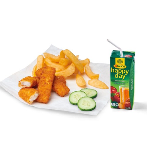 Kindermenü Fischstäbchen