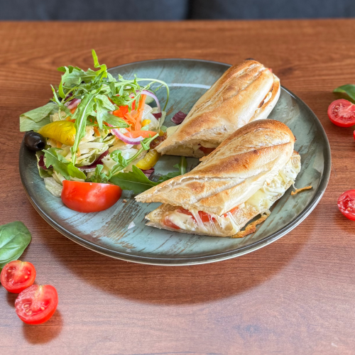Baguette mit Mozzarella