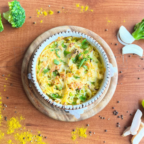 Nudel-Curryauflauf