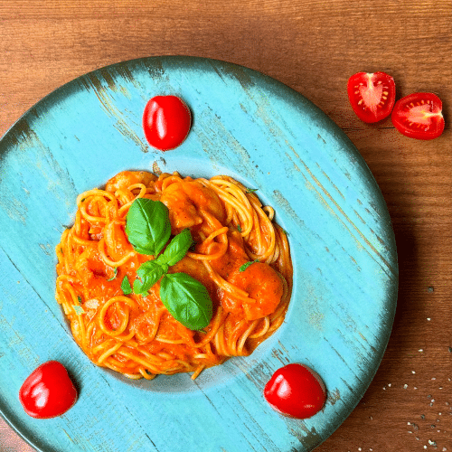 Spaghetti mit Garnelen