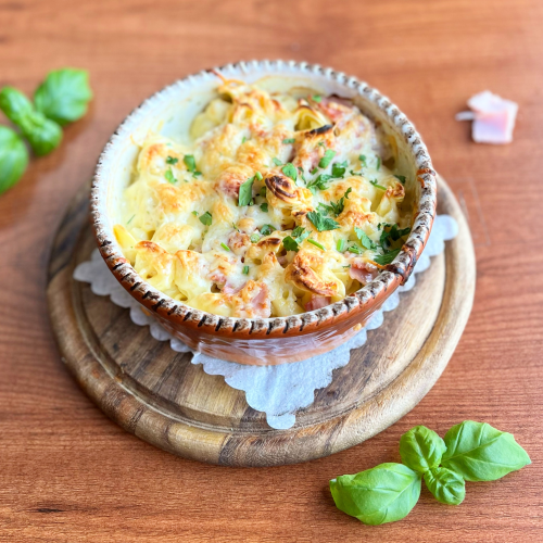 Tortellini-Schinken-Auflauf