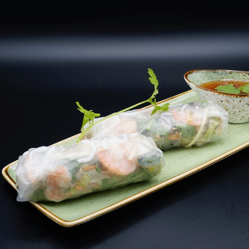 Sommer-Rollen mit Garnelen