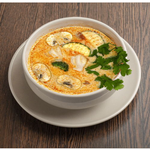 Tom Kha Gung Suppe. ( sauer/leicht scharf)