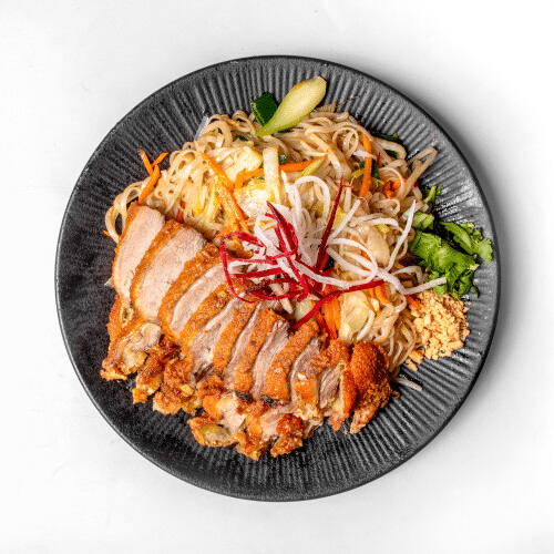 Pho Xao mit krosser Ente