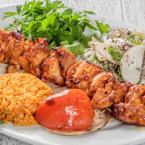 Hähnchen Spieß Teller