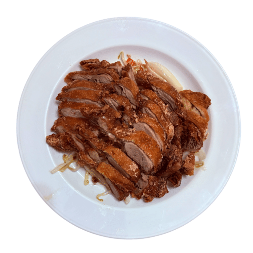 Gebackene Ente Chop Suey und chop-Suey Soja Soße