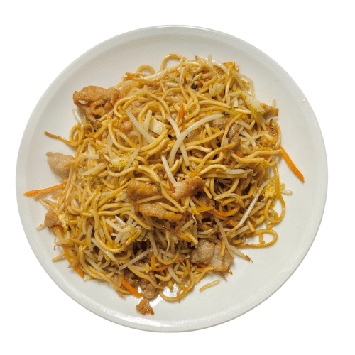 Gebratene Nudeln mit Schweinefleisch