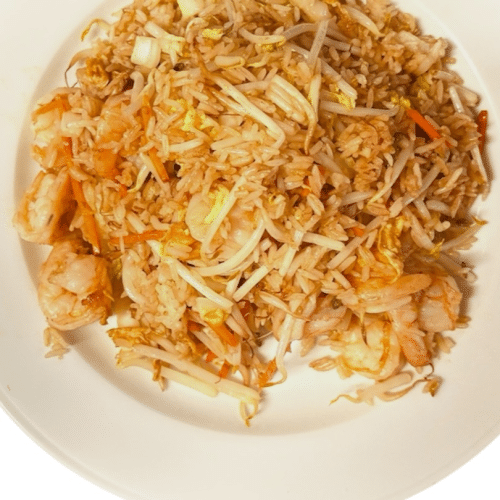 Gebratener Reis mit Garnelen