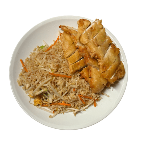 Gebratener Reis mit Knusprig Hühnerbrust