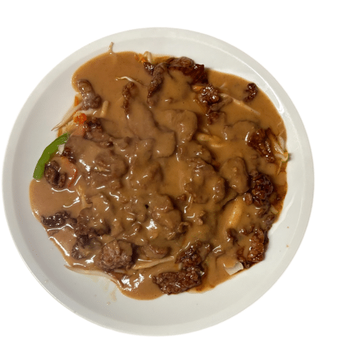 Rindfleisch mit Gemüse in Erdnuss Soße