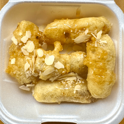 101-Gebackene Banane mit Honig und Mandel
