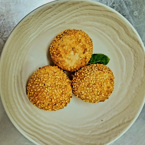 Sesambällchen mit rote Bohnenpaste