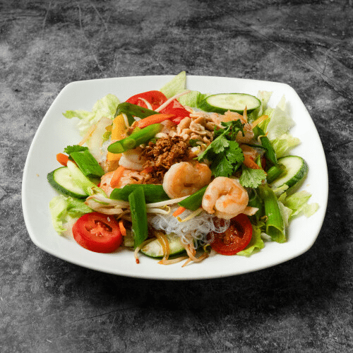 Gemischter Salat mit Shrimps