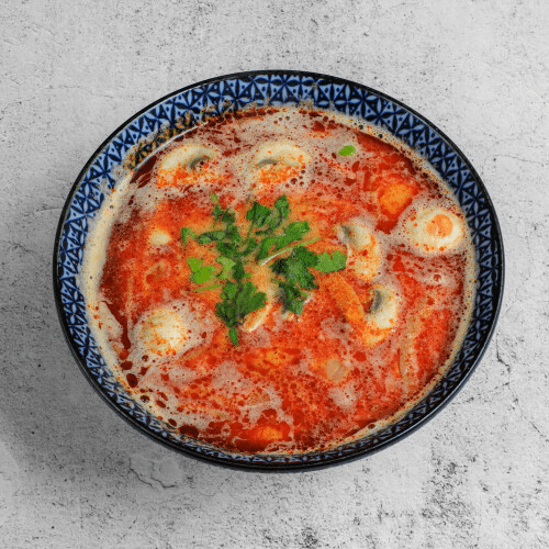 Hühnerfleisch-Suppe (pikant)