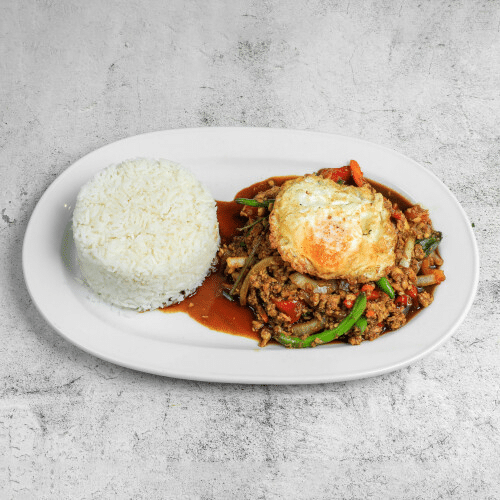 Pad Gra Prao - gehacktes Hühnerfleisch