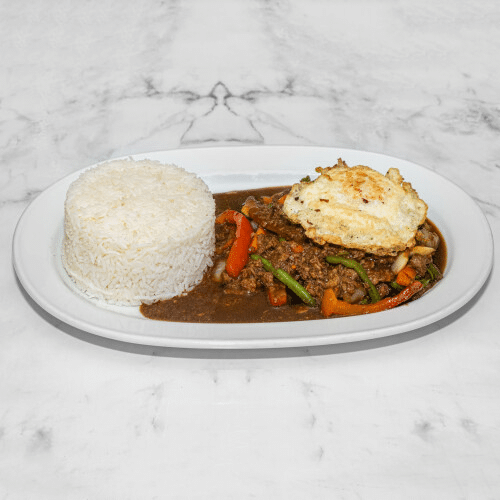 Pad Gra Prao - gehacktes Rindfleisch