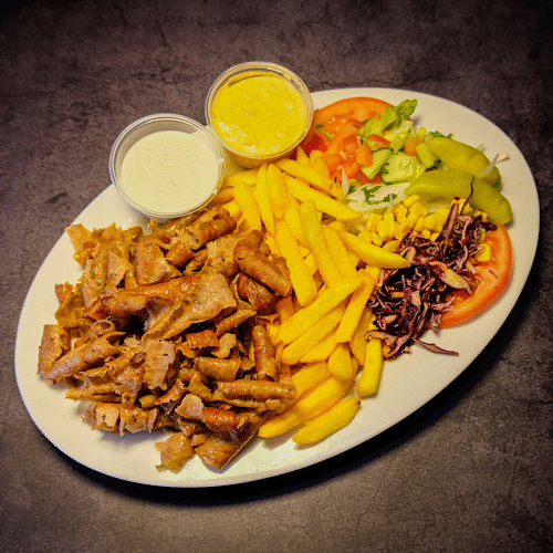 Hackfleisch-Drehspieß-Teller
